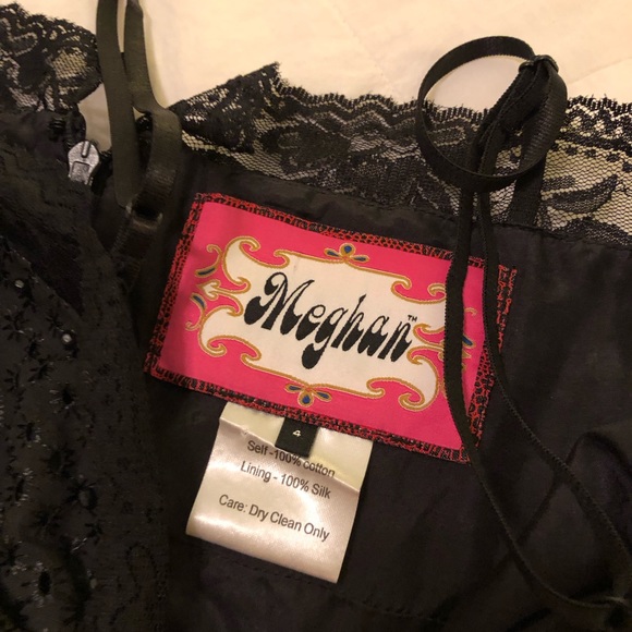 Meghan silk blend dress, black, EUC - Picture 6 of 14